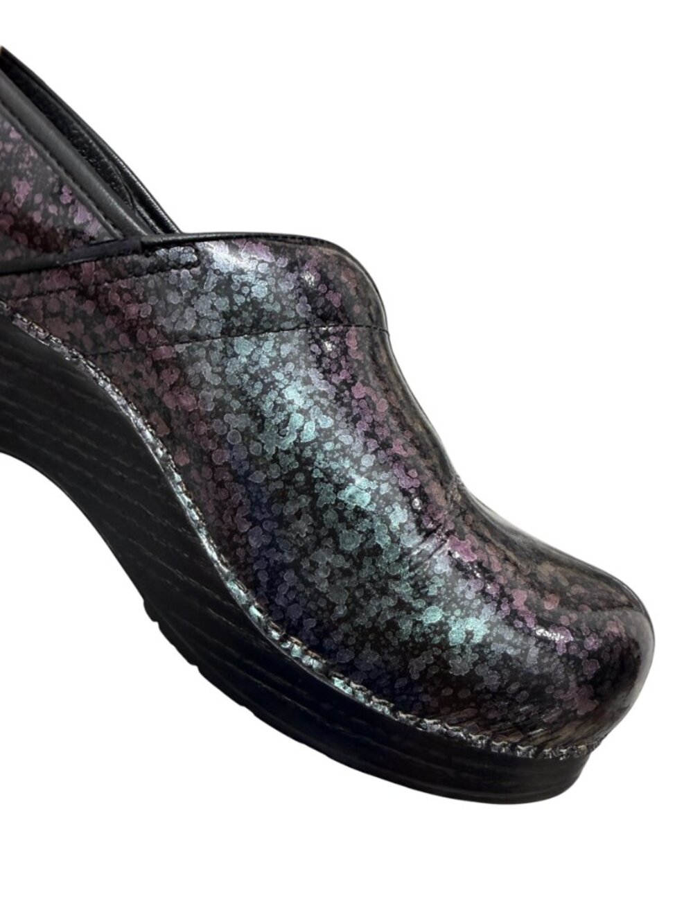 Dansko Professional Graphic Quartz Patent Leather Womens Clogs Size 9 / 39 - Picture 7 of 9
